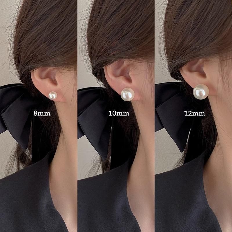 High-Grade Pearl Earrings for Women Stylish Jewelry Gift Classy Accessories - 14MM โ image 4