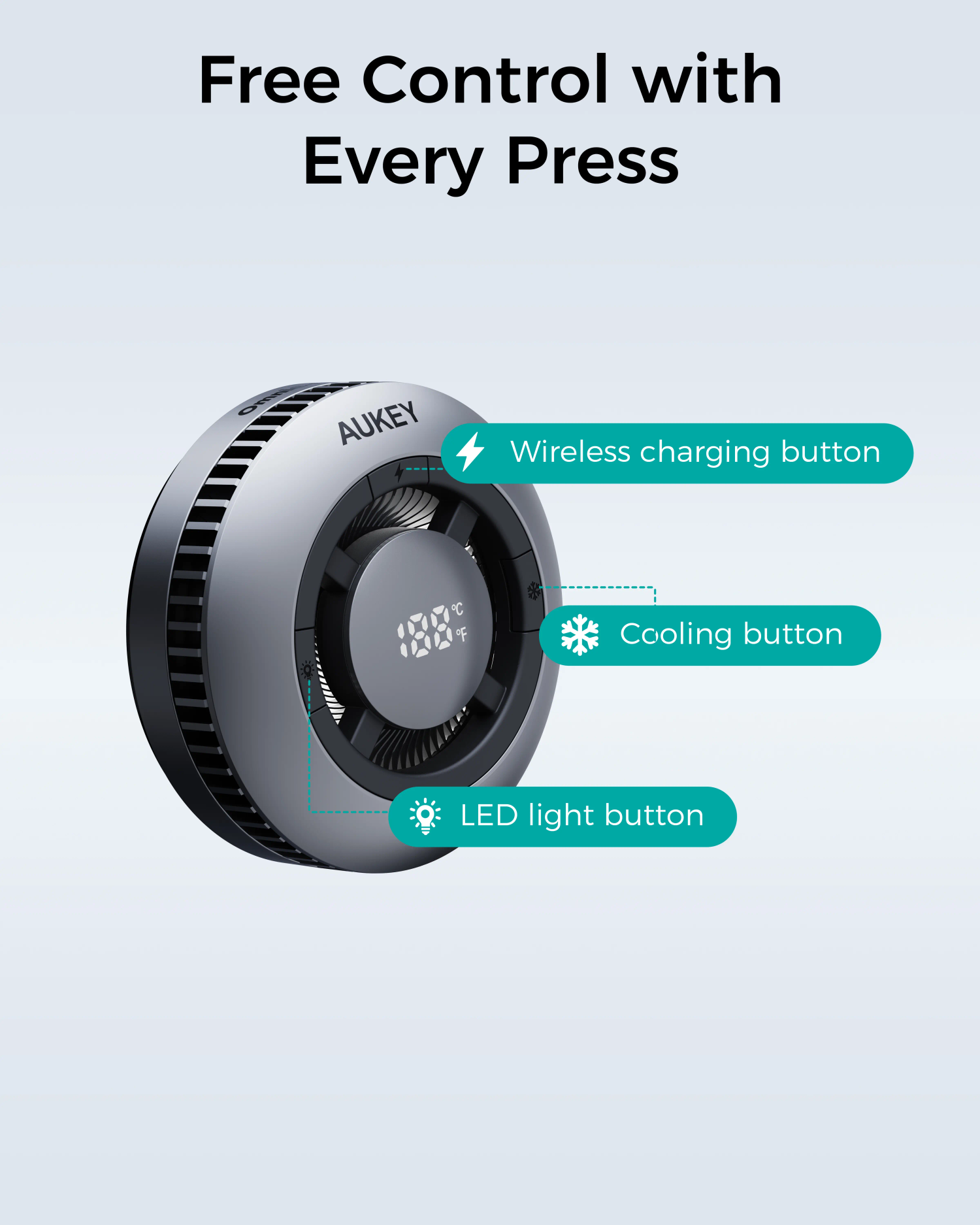 AUKEY MagFusion GameFrost Qi2 15W Active Cooling Magnetic Wireless Charger for iPhone, Samsung & Google Pixel – LC-G10 — image 4