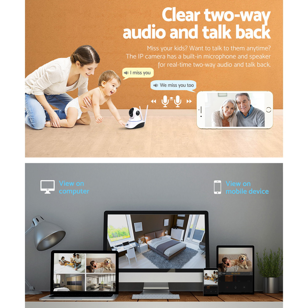 UL-tech 1080P Wireless IP Cameras Security WIFI Cam White — image 5