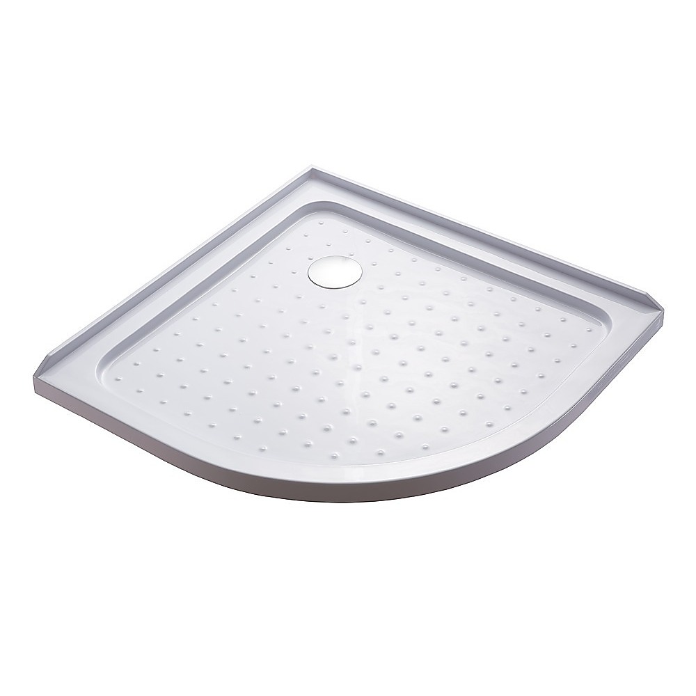100 × 100cm Rounded Curved Shower Base in White — image 5