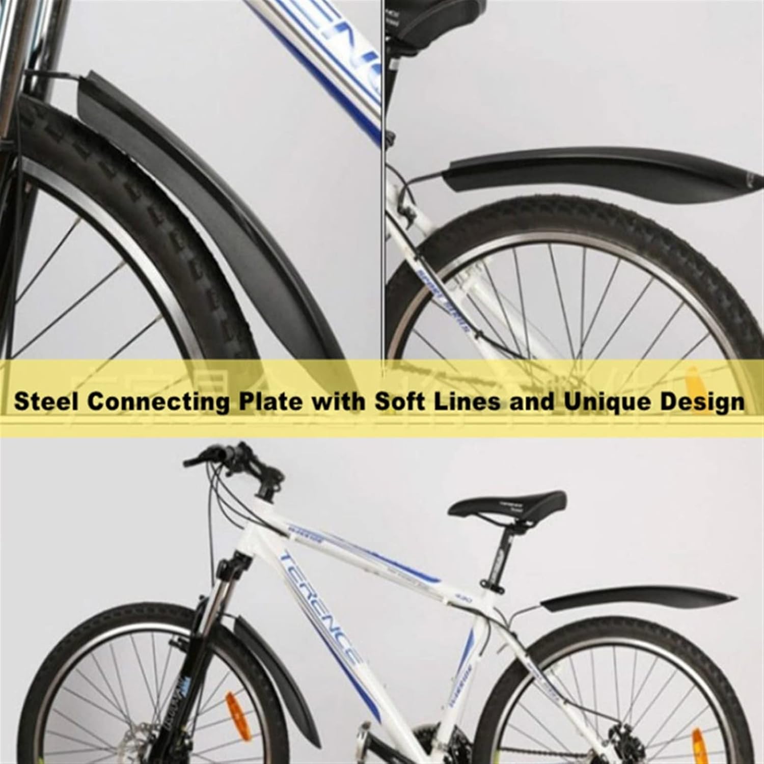 Removable Mudguard Mountain Bike Parts Bicycle Accessories Black-Iron — image 4