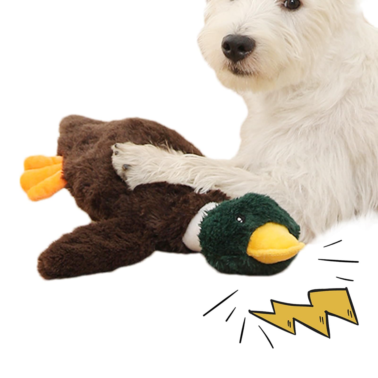Puppy Teething Toys, Self Play Plush Teeth Grinding Toy, Cute No Stuffing Duck with Soft Squeaker, Puppy Chew Toys โ image 3