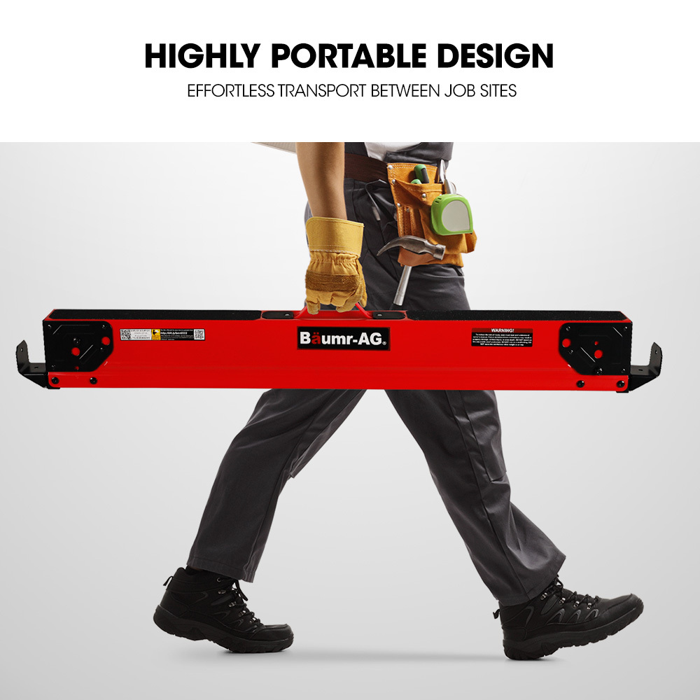 Baumr-AG 2 x Steel Saw Horse, 1000kg Capacity Folding Adjustable Sawhorses, 2x4 Support Arms โ image 4