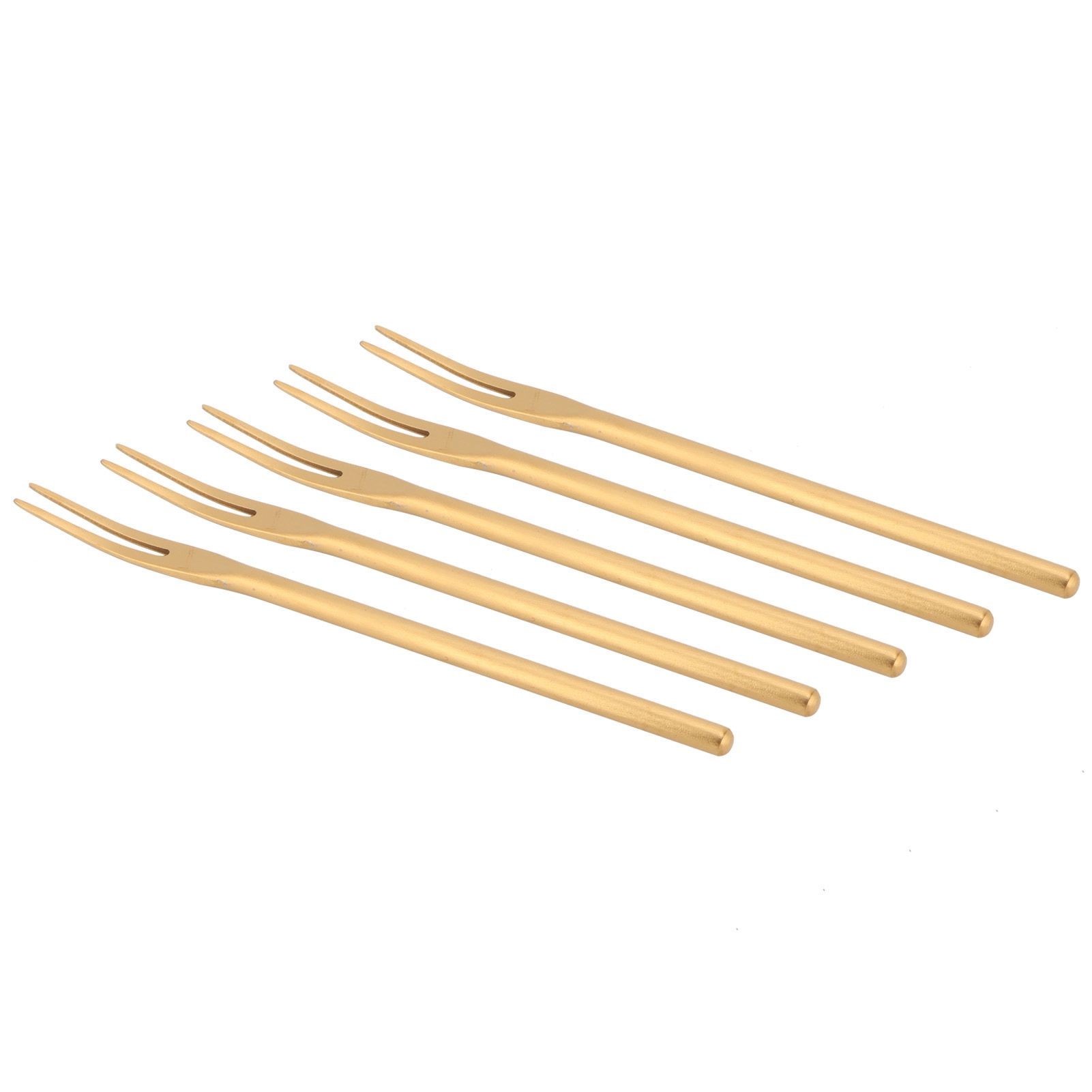 5Pcs Fruit Fork Stainless Steel Originality Cute Dessert Cake Small Fork for Home Bar Office — image 5