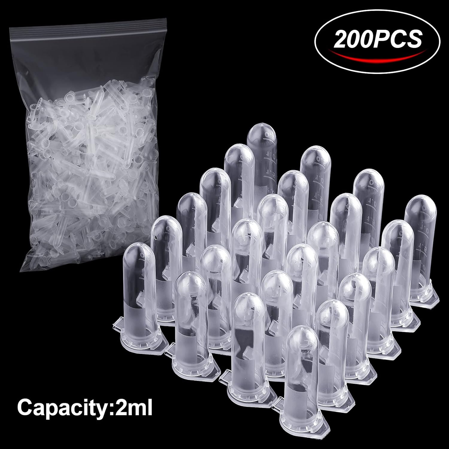 Ackers Science 250Pcs 2.0ml Polypropylene Graduated Microcentrifuge Tubes with Snap Cap,Natural โ image 4