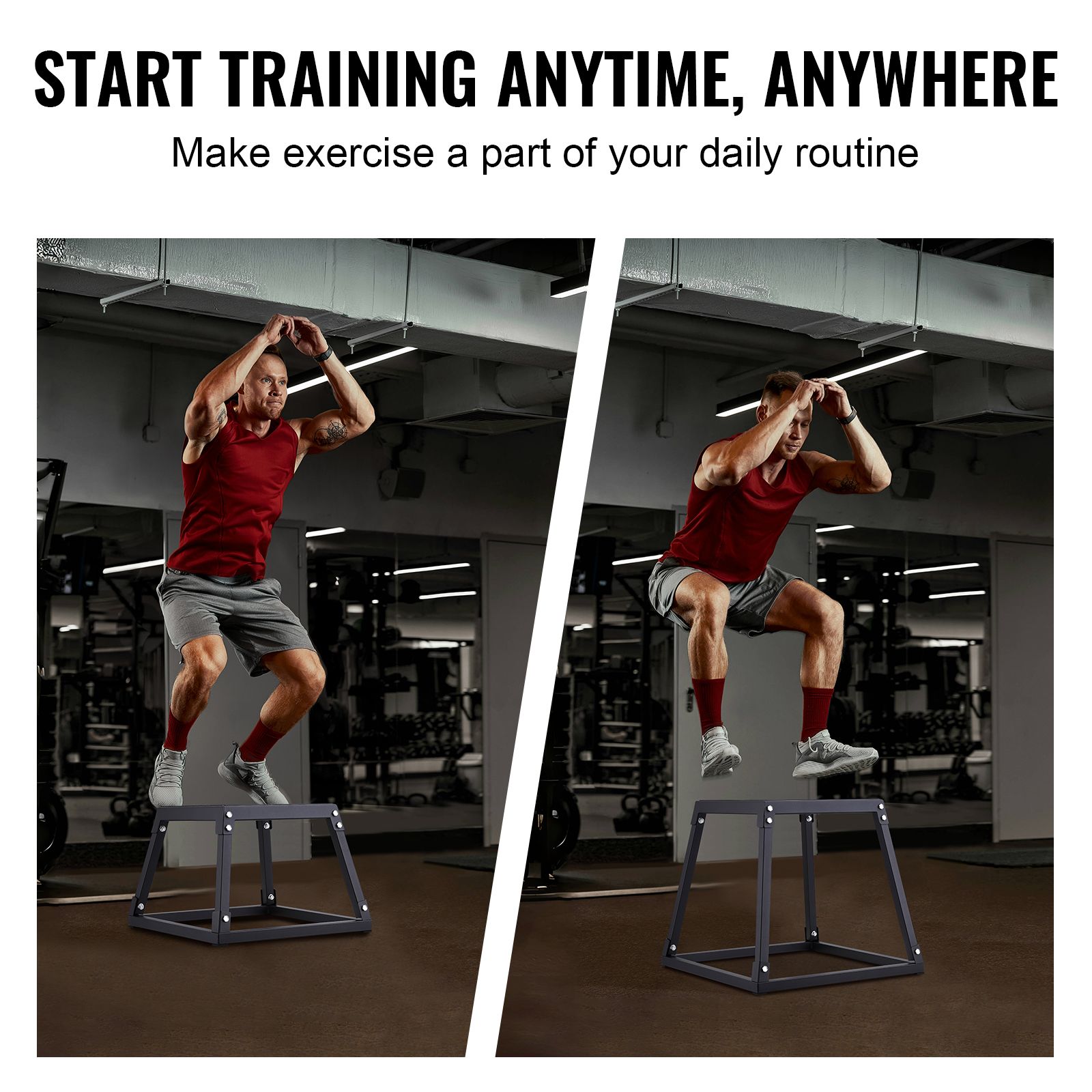 Plyometric Jump Boxes, 12/18/24/30 Inch Plyo Box, Platform and Jumping Agility Box, Anti-Slip Fitness Exercise Step Up Box Set for Home Gym Training โ image 6