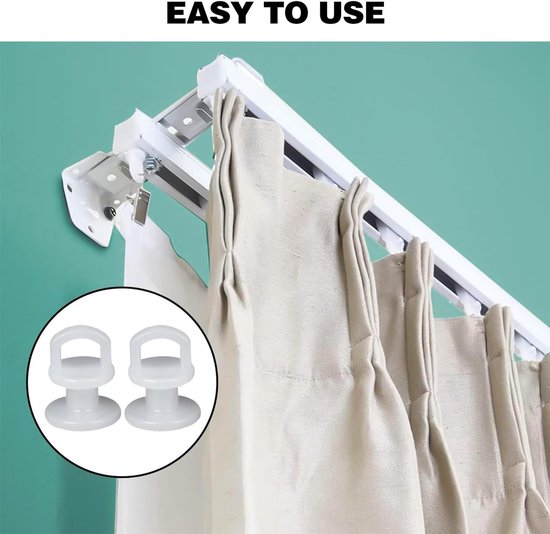 50 pieces curtain hooks - curtain gliders - universal curtain hooks - curtain rail hooks - curtain gliders - curtain hooks - curtains - shower curtains โ image 6