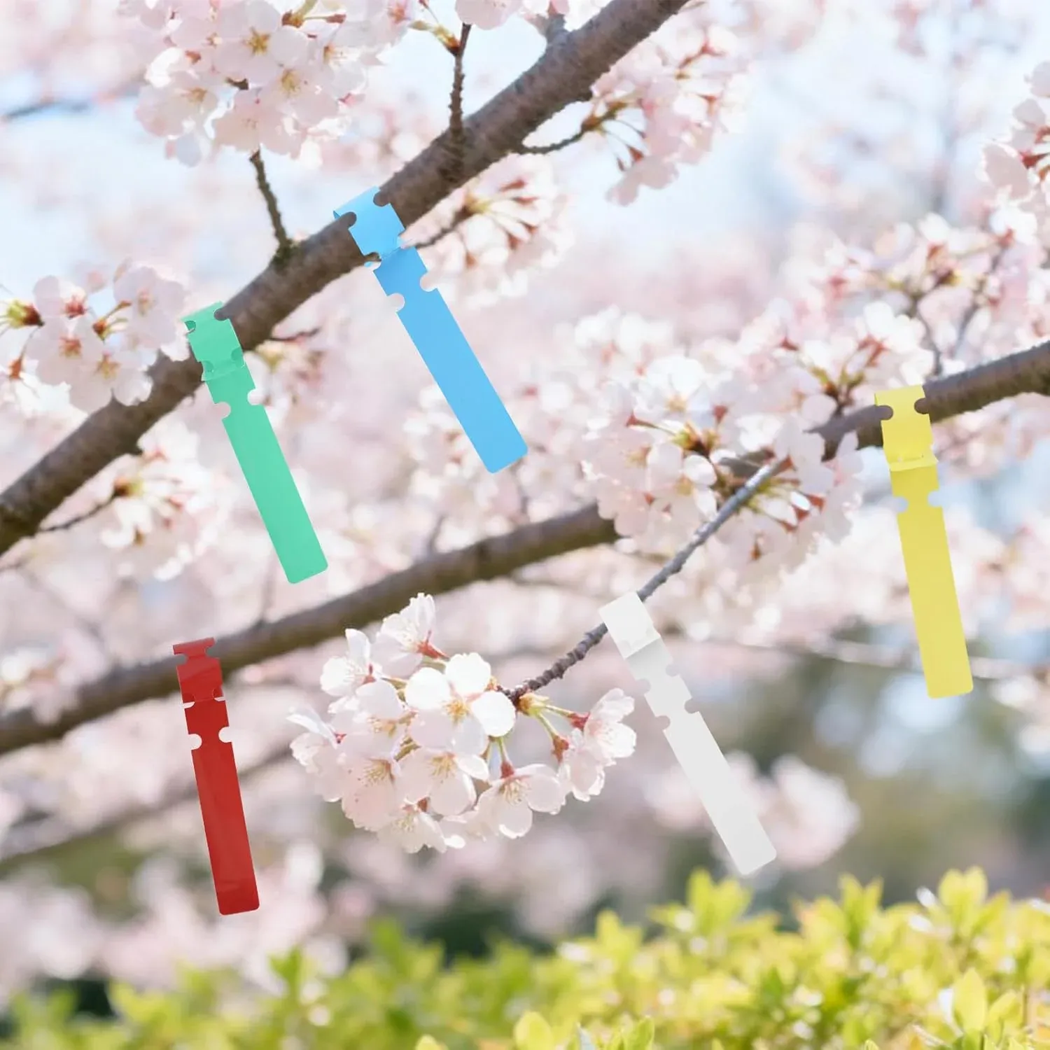 500 Pcs Plastic Plant Tree Tags, Waterproof Wrap Around Nursery Garden Labels, White 2 x 20cm — image 5