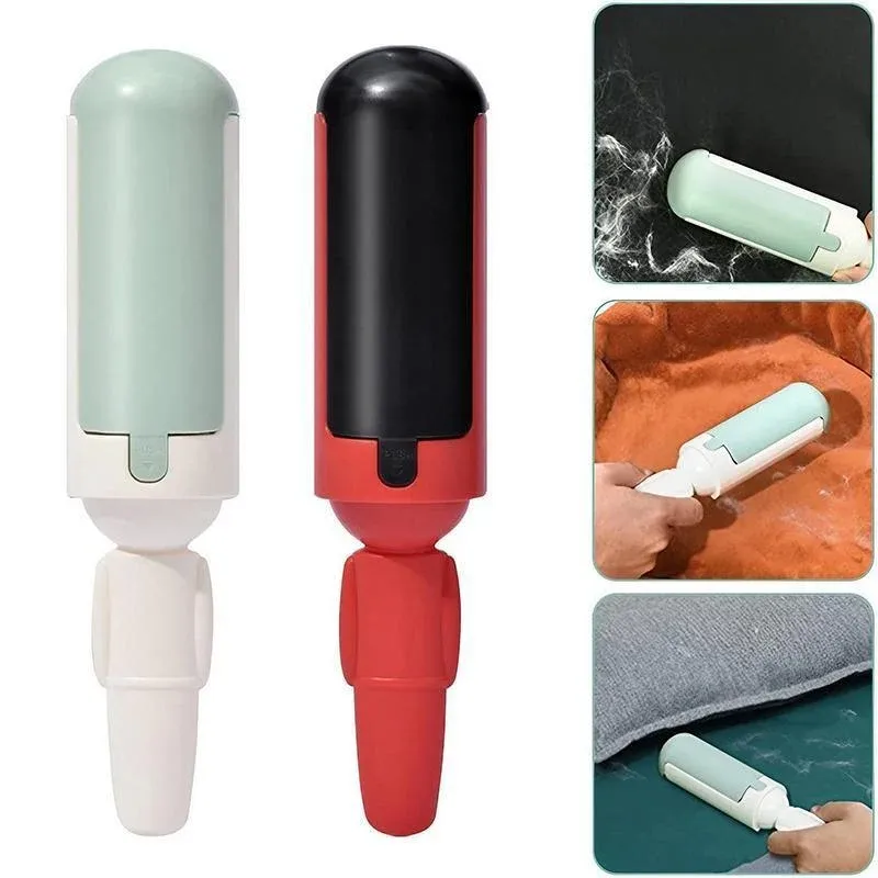 Pet Hair Remover Roller Self Cleaning Hair Remover Fur Removal For Dog and Cat - Red — image 6