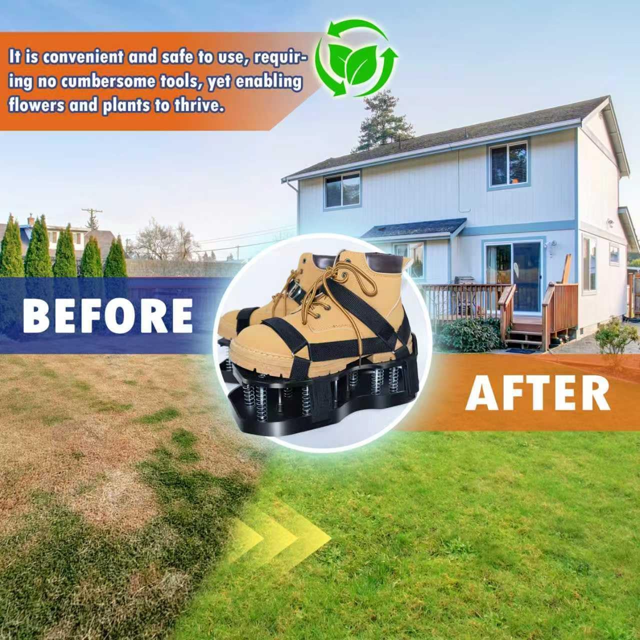 Lawn Aerator Shoes with Spring Base & Spikes: Adjustable Strap, Double-Layer Design for Healthy Lawns in Australian Gardens — image 6