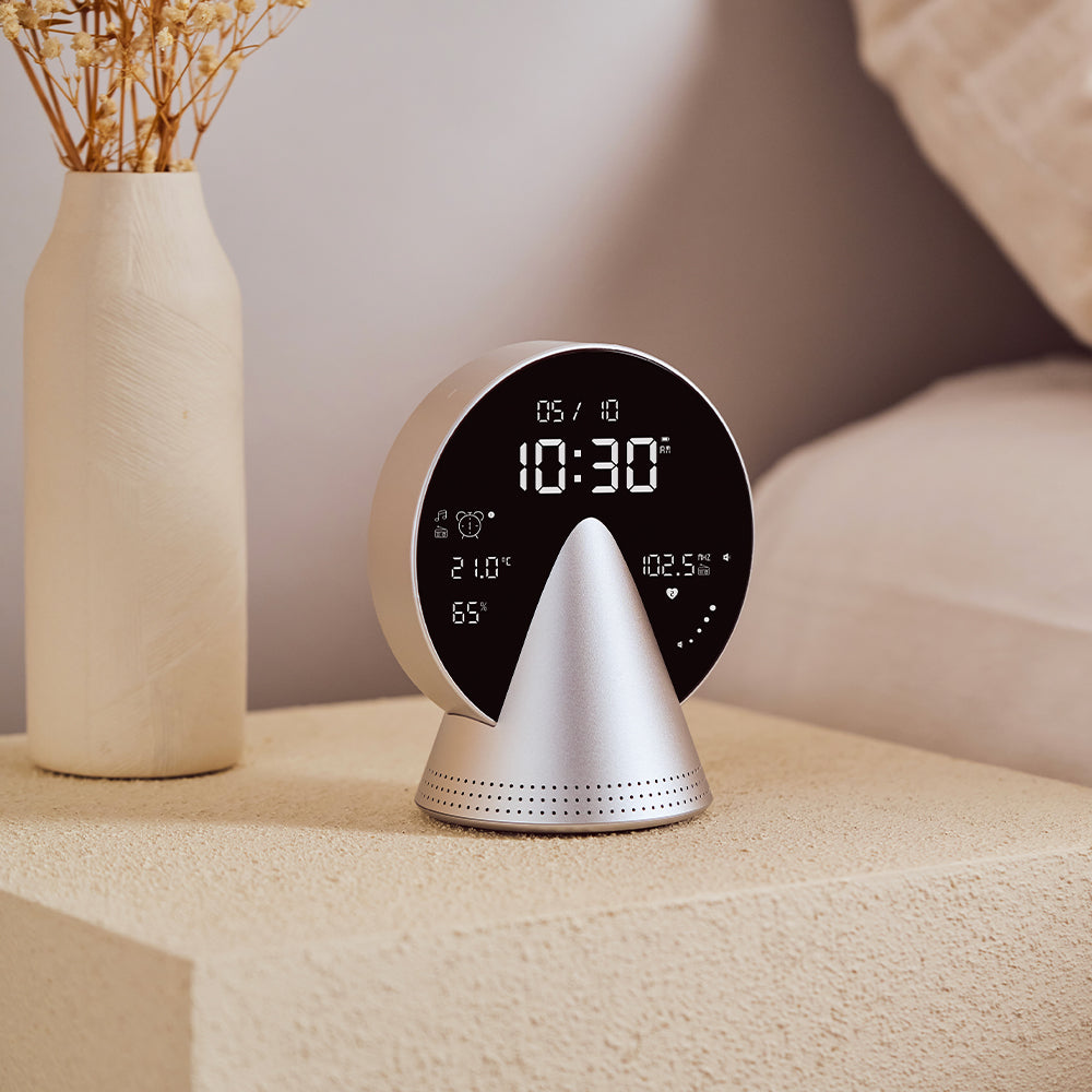 Lexon Conic Radio Alarm Clock With Fm & Built-In Bluetooth Speaker - Alu Polish — image 4
