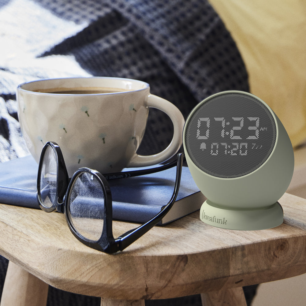 Kreafunk Bell Alarm Clock - Dusty Olive — image 2