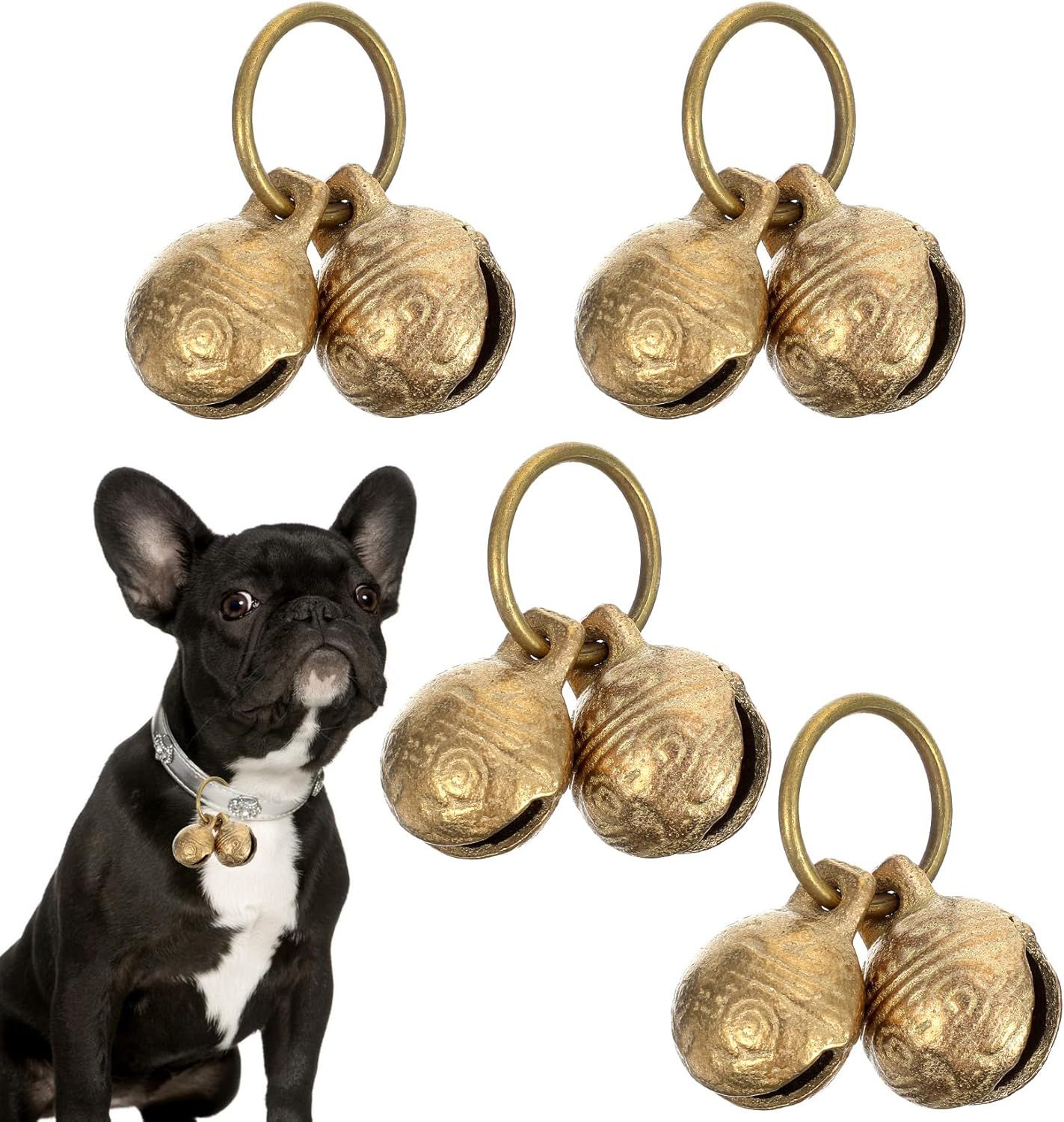 4Pcs Extra Loud Bell for Cat Dog Collar, Extra Loud Jingle Pet Bell for Cat Dog Tracking Bells to Go Outside Tracking Perfect for Safety & Identification
