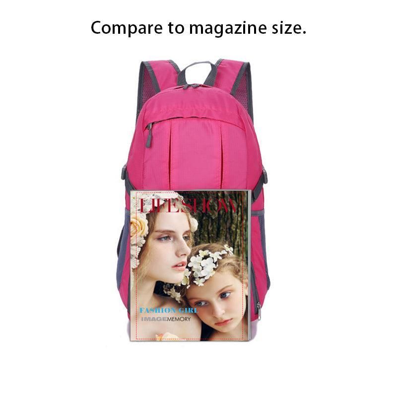35L Light Foldable Outdoor Sports Backpack Camping Hiking Travel Bag - Rose Red — image 6