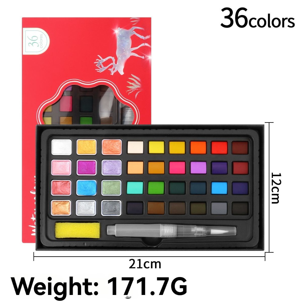 solid watercolor paint set โ image 4