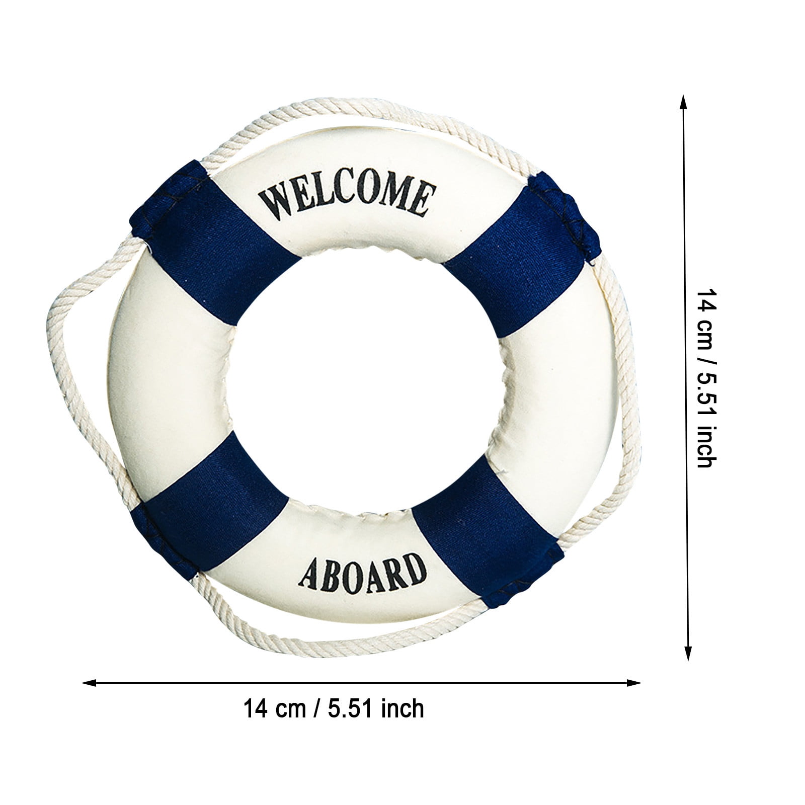 Summer Nautical Theme Decoration Lifebuoy Home Outdoor Wall Decoration Ornaments, 1 × Pendant Foam lifebuoy pendant Blue — image 3