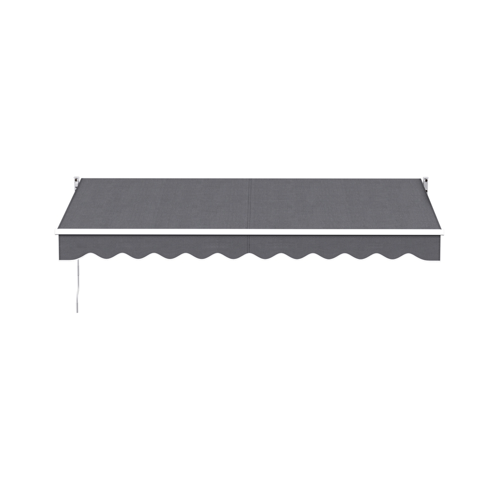 Instahut Retractable Folding Arm Awning Manual Sunshade 3M X 2M Grey โ image 3
