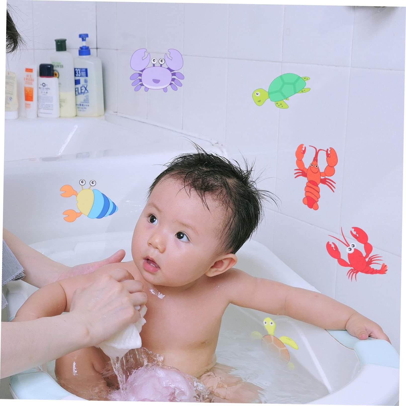 10pcs Bathroom Non-Slip Stickers Kid Stickers Cartoon Bathtub Stickers Bathtub Nonslip Sticker Removable Stickers Bathtub Anti-Slip โ image 2