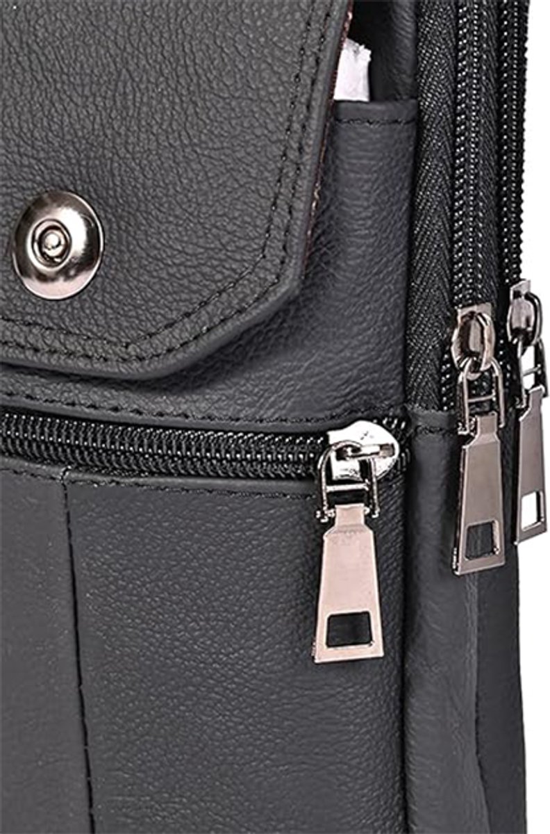 Belt Bag - with Shoulder Strap - Standing Belt Bag - Leather - Men - Belt Bag - Neck Bag - Belt Pouch - Men's Phone Bag - Men's Shoulder Bag - Gift — image 4