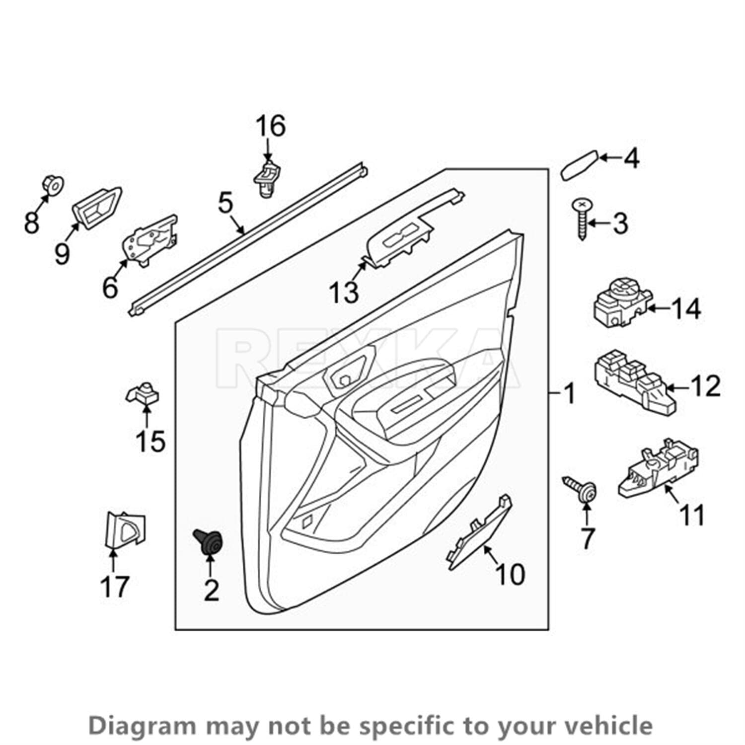 Rexka 25pcs Door Trim Panel Retainer Clip for Hyundai Kia 82315-2P000 Accent Azera Elantra Entourage Equus Kona Santa Fe Sonata Cadenza Forte K5 K900 Optima — image 5