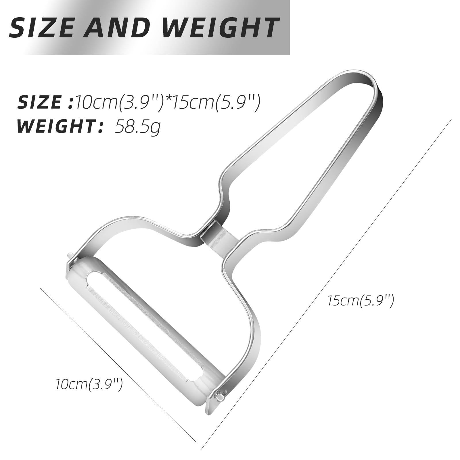 Stainless Steel Vegetable Fruit Peeler Slicer, for Potato Carrot Cucumber Apple, Kitchen Gadgets, Rustproof, Durable, Easy to Use โ image 4