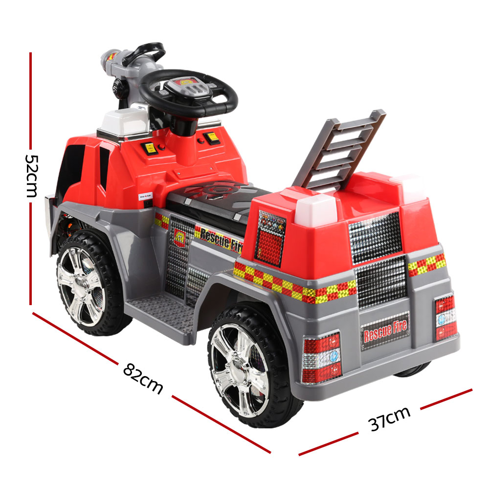 Rigo Kids Electric Ride On Car Fire Engine Fighting Truck Toy Cars 6V Red โ image 3