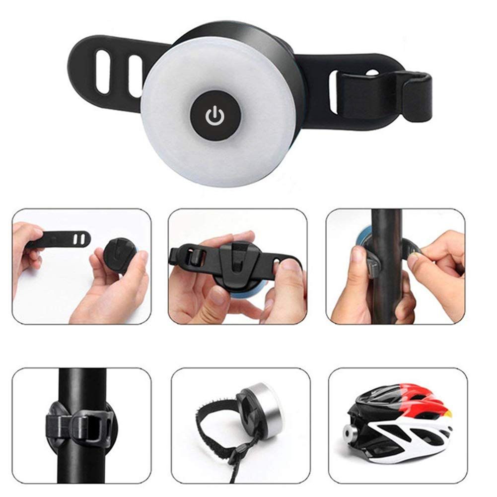 Bike Tail Light, Sport LED Rear Bike Light USB Rechargeable, Red High Intensity Bicycle Taillight Waterproof — image 2