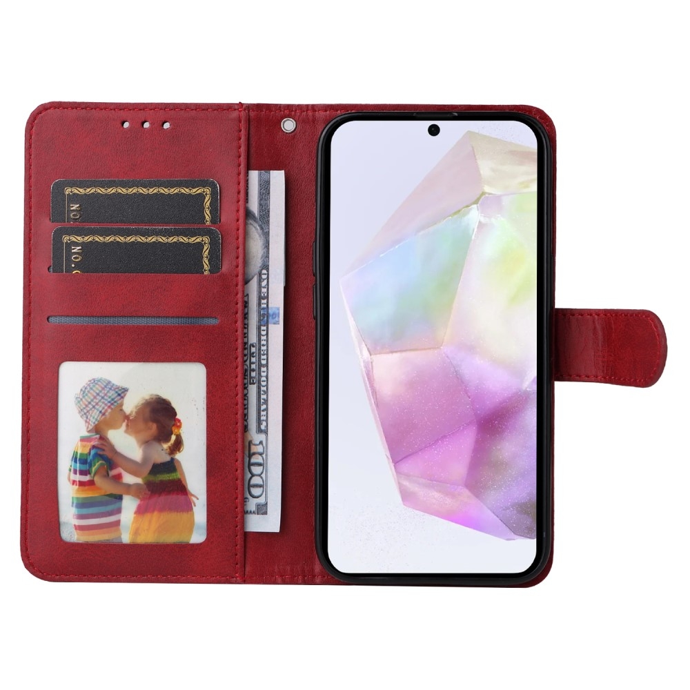 Compatible with Samsung A56 5G Wallet Case Red PU Leather Samsung — image 3