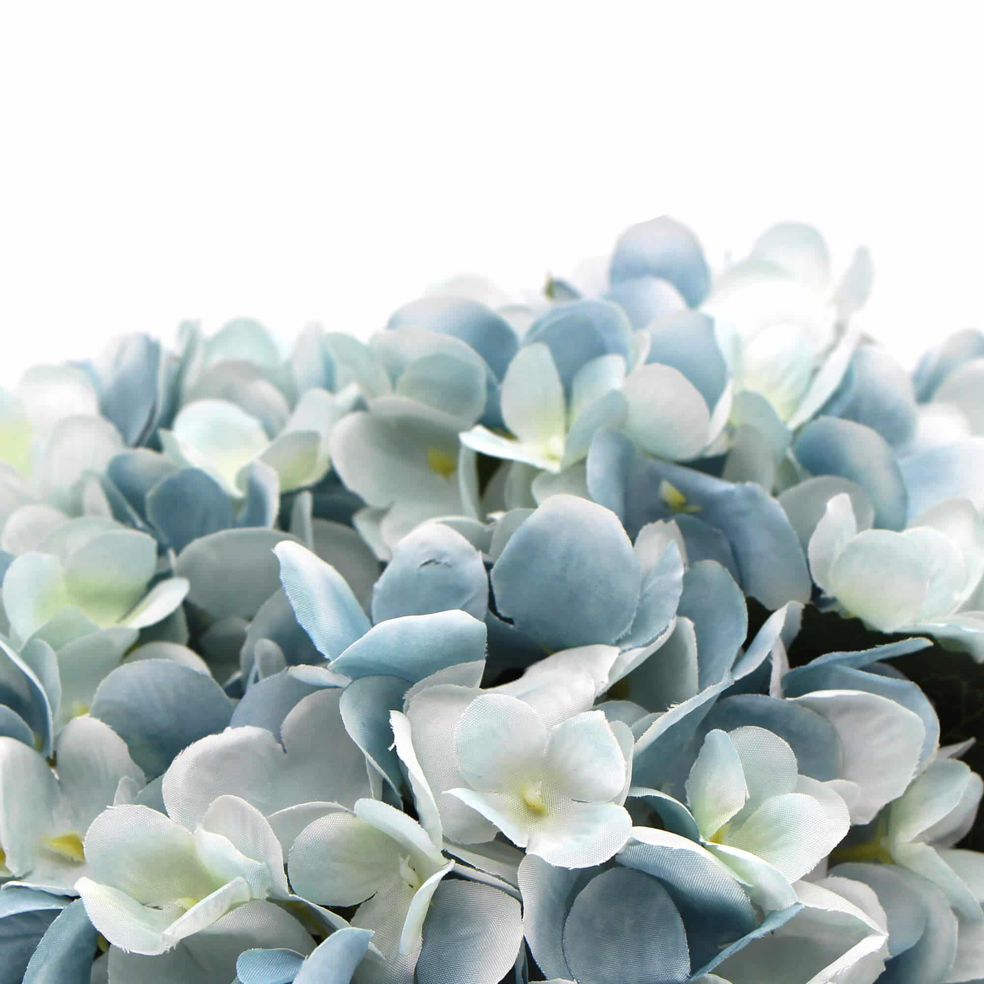 Premium Faux Hydrangea with Glass Vase (Artificial Flowering Blue Hydrangea) 23cm โ image 4