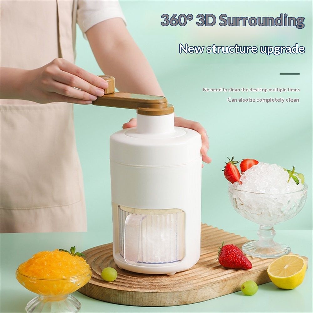 Shaved Ice Machine, Manual Ice Shaver Machine Snow Cone Machine with Ice Mold Box for Kitchen and Picnic, Slushie Machine, BPA-Free — image 4