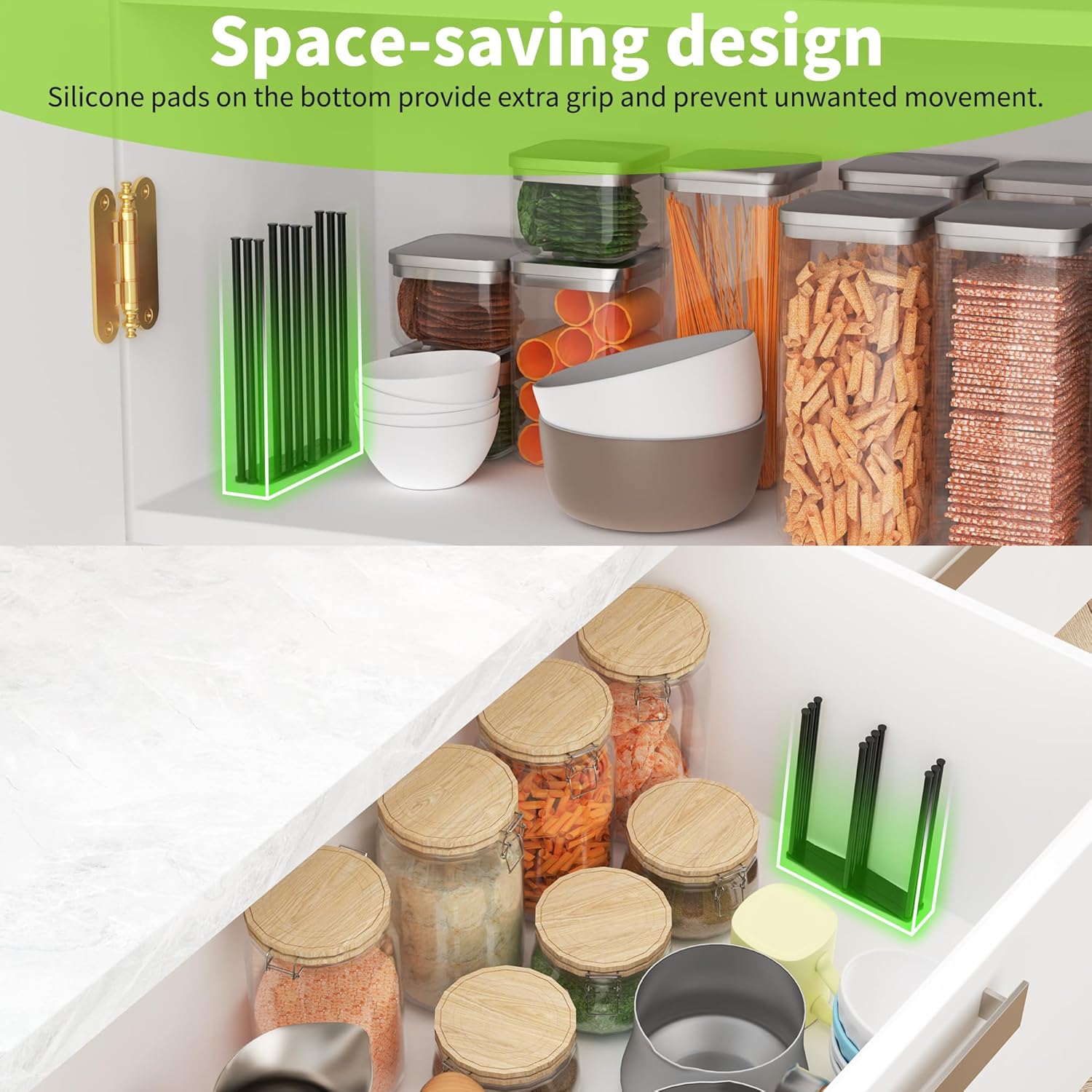 Collapsible Bottle Drying Rack, Foldable Baby Bottle Drying Rack, Portable Drainer Stand Holder for Water Bottles, Cup, Reusable Silicone Bag, Cutting Board — image 3
