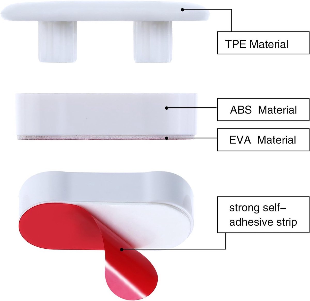 Toilet Seat Buffers - 8 Pieces - Toilet Seat Buffers - Extend Bidet Life - Toilet Seat Buffers - Silent and Soft Closing - Protect Toilet Seat - White โ image 2