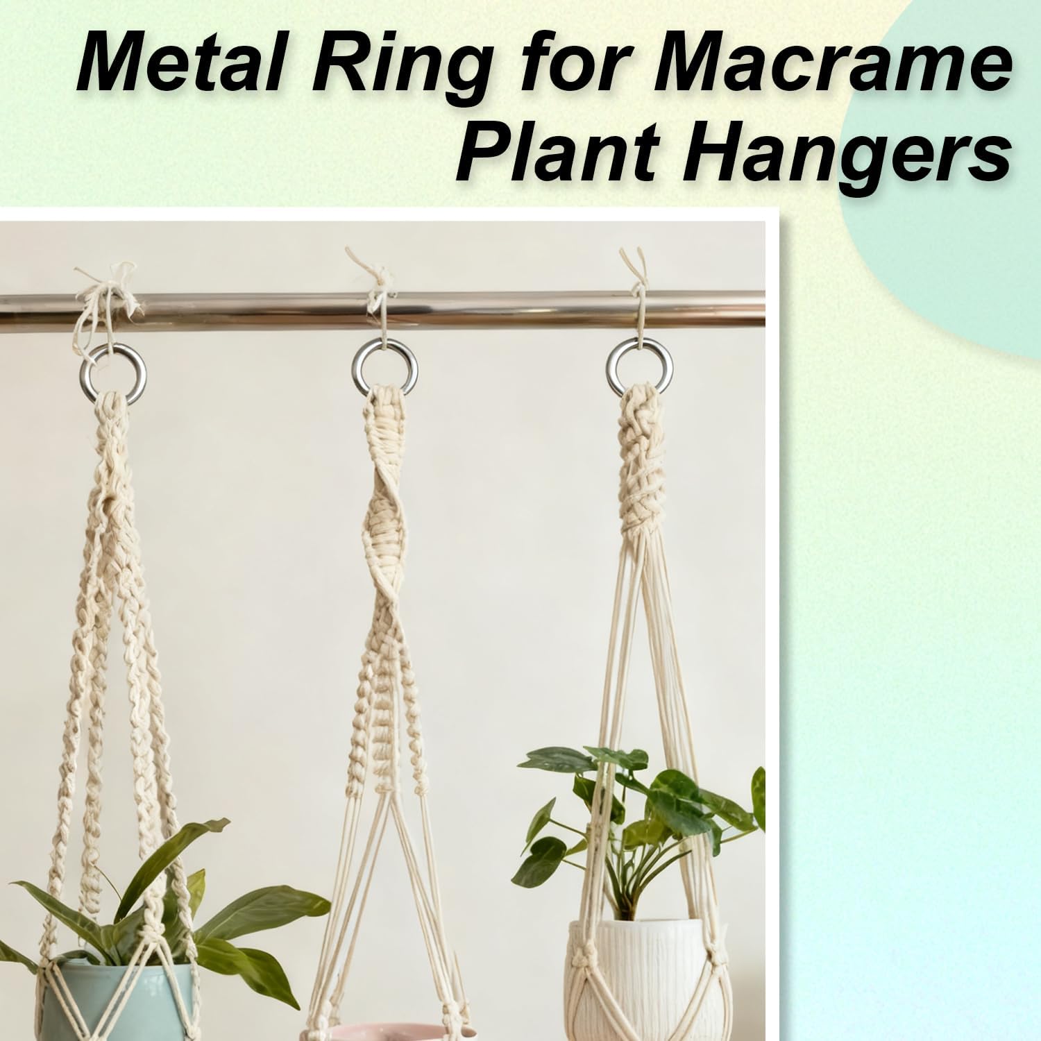 CooBigo 15pcs 1 Inch Stainless Steel Ring Buckle, Metal O Rings Buckles, Solid Welded Loop for Dreamcatcher Keyrings, Dog Collars, Macrame, Hanging Strap — image 3