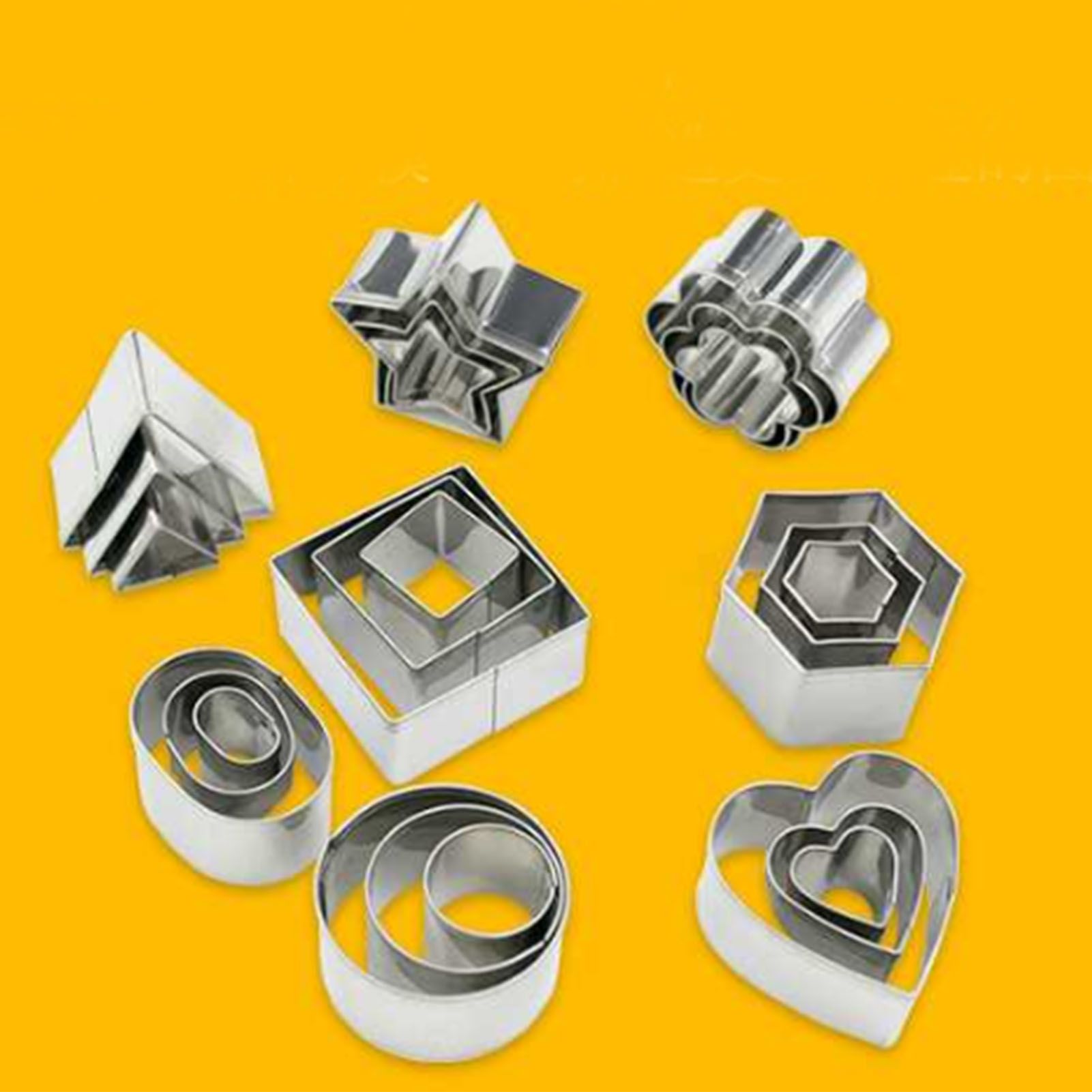 24 Pcs Cookie Cutters Set Biscuit Mould 430 Stainless Steel Vegetable Fruit Cutters for DIY Baking Cooking — image 5
