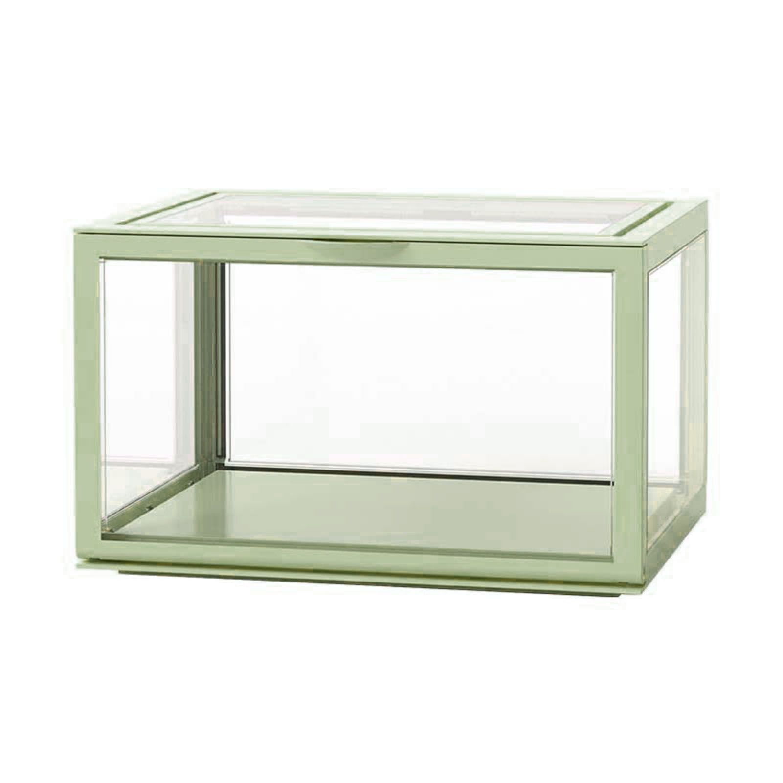 Figure Organizer Desktop Doll Acrylic Display Cabinet High Transparency Sealed Dustproof Show Case Light Green — image 2