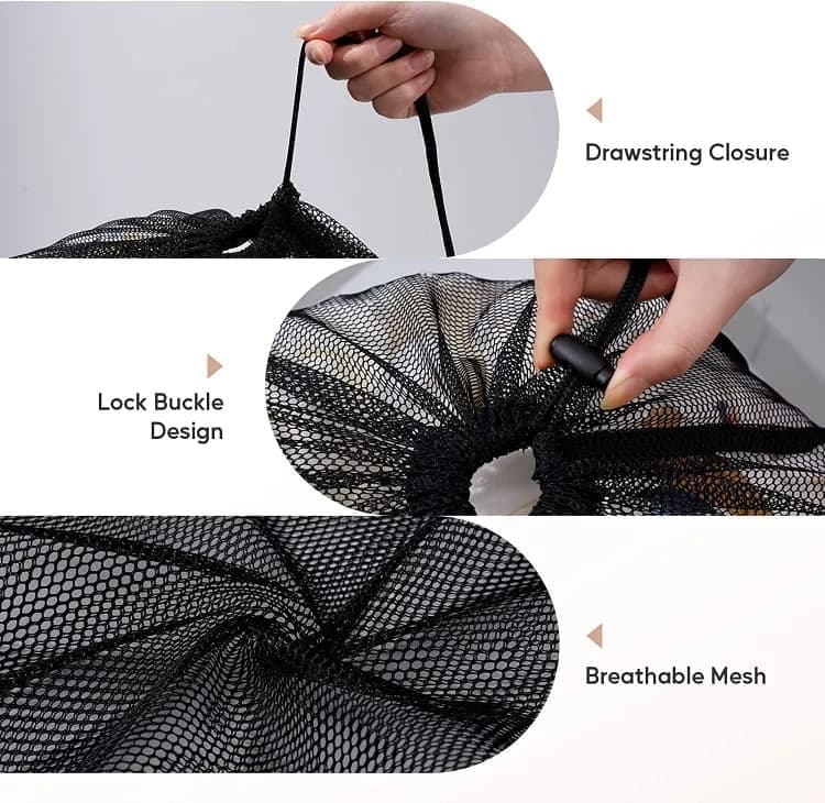 1-Pack Large Laundry Travel Bag, 60x90 cm, Black — image 4