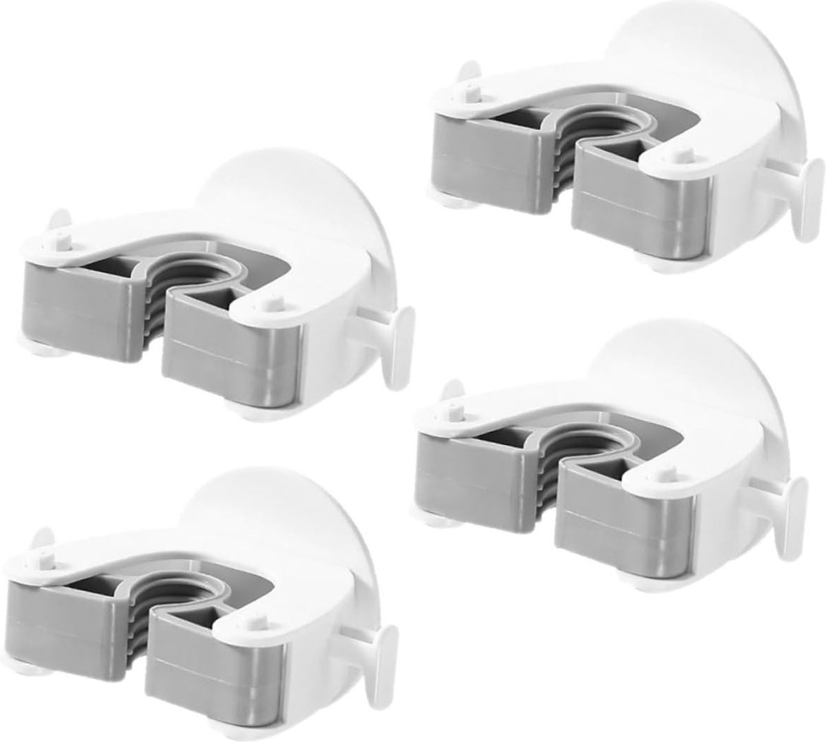 Broom Holder - 4 pieces - Self-adhesive - Broom Holder - ABS - Broom Hanging System - Broom Holder - Garden Tools - Tool Holder - White - Strong