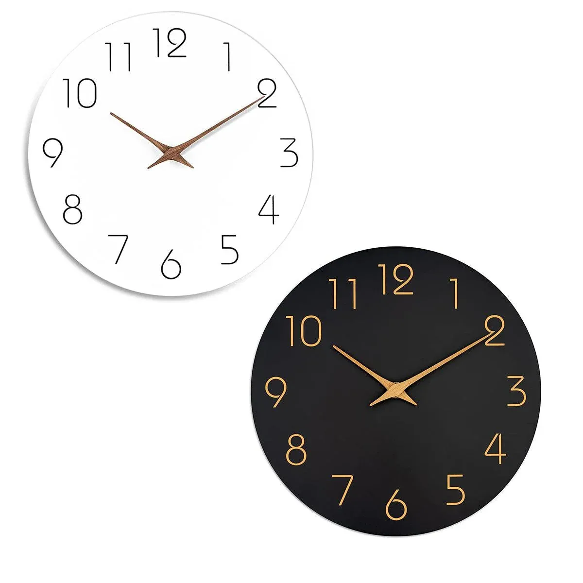 12 Inch Digital Wall Clock Simple Hanging Watch for Living Room Home Decoration - White โ image 3