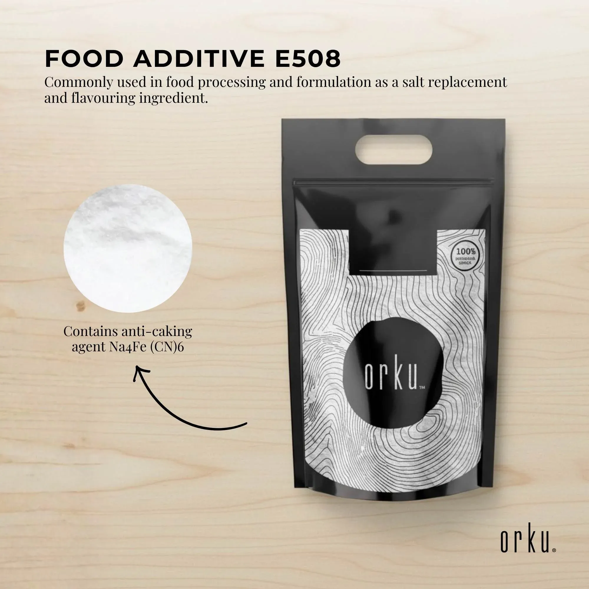 Orku 5Kg Potassium Chloride Powder (KCl) - Food Grade E508 Salt Substitute โ image 4