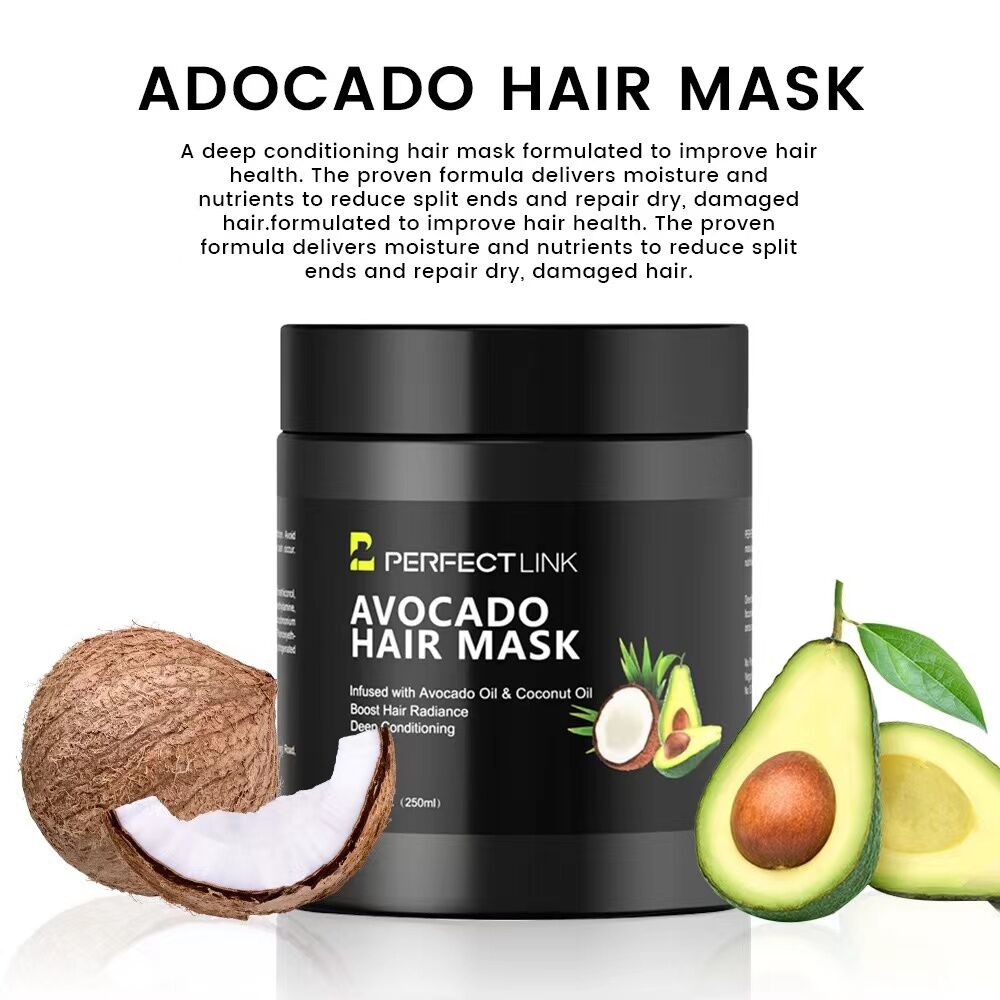 250ml Avocado & Coconut Oil Nourishing Hair Mask: Deeply moisturizing and nourishing, radiating natural radiance, smooth and non-frizzy — image 5