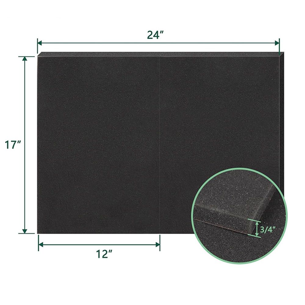 12" x 17" x 3/4" Air Conditioner Drip Cushion Black & Removable AC Rain Cover with Magnetic Pad for Window AC Units,Stops The Noise from Raining 2pcs — image 2