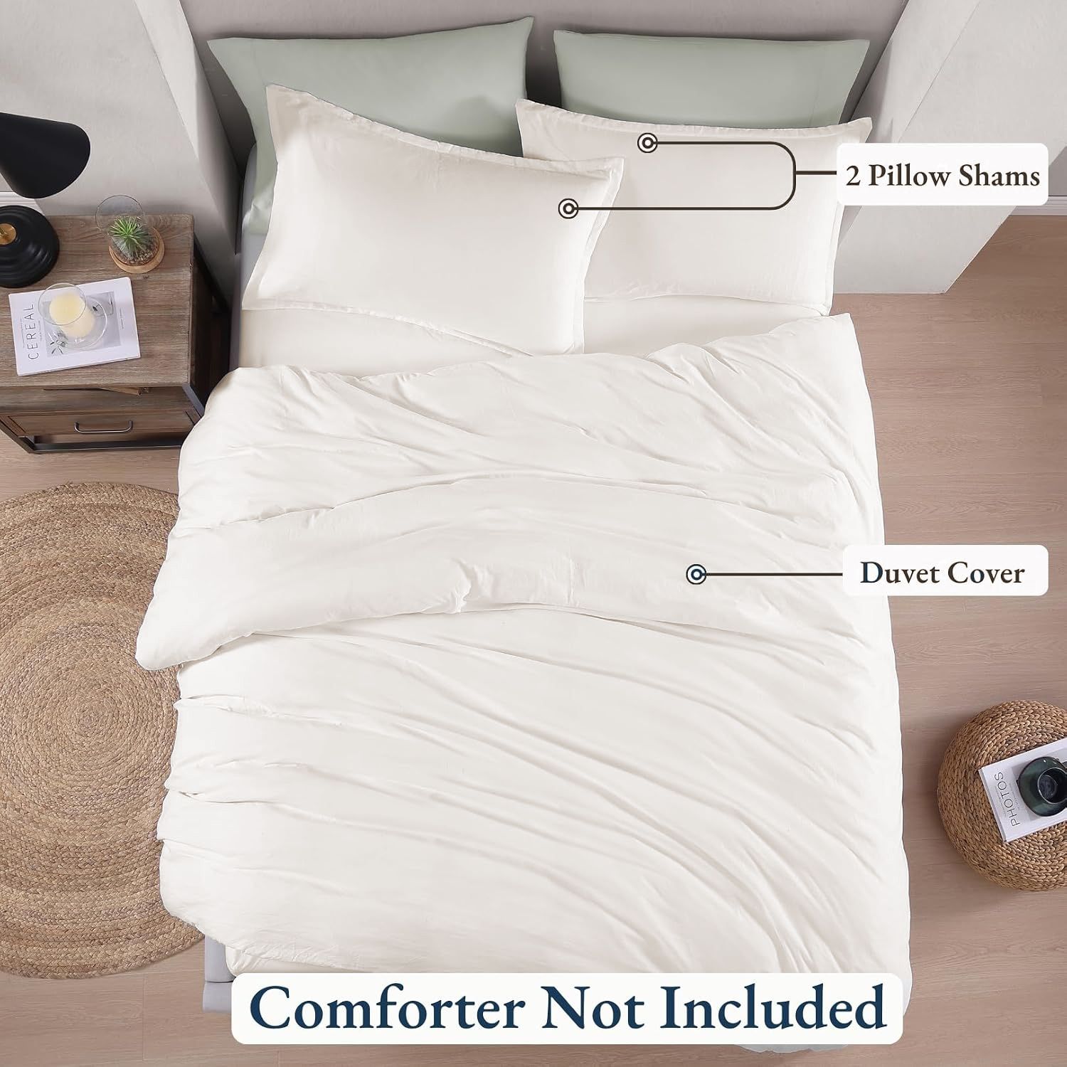 Hotel Soft Microfiber Duvet Cover Set-2000TC Quilt Cover Set & Pillowcases -1 Donna Cover Zipper Closure & 1 x Pillowcases-Breathable Bedding - Wrinkle, Fade — image 4