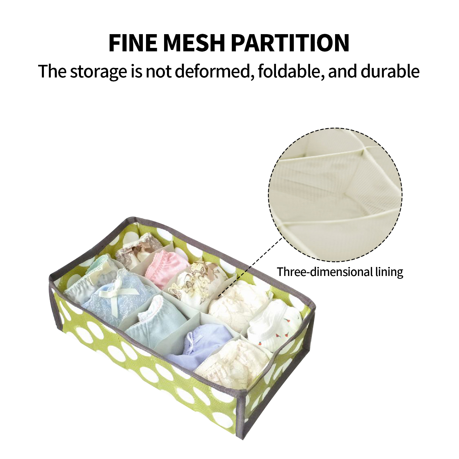 2Pcs 10 Grids Underwear Sock Panties Drawer Storage Bag Organizer Wardrobe Box — image 6