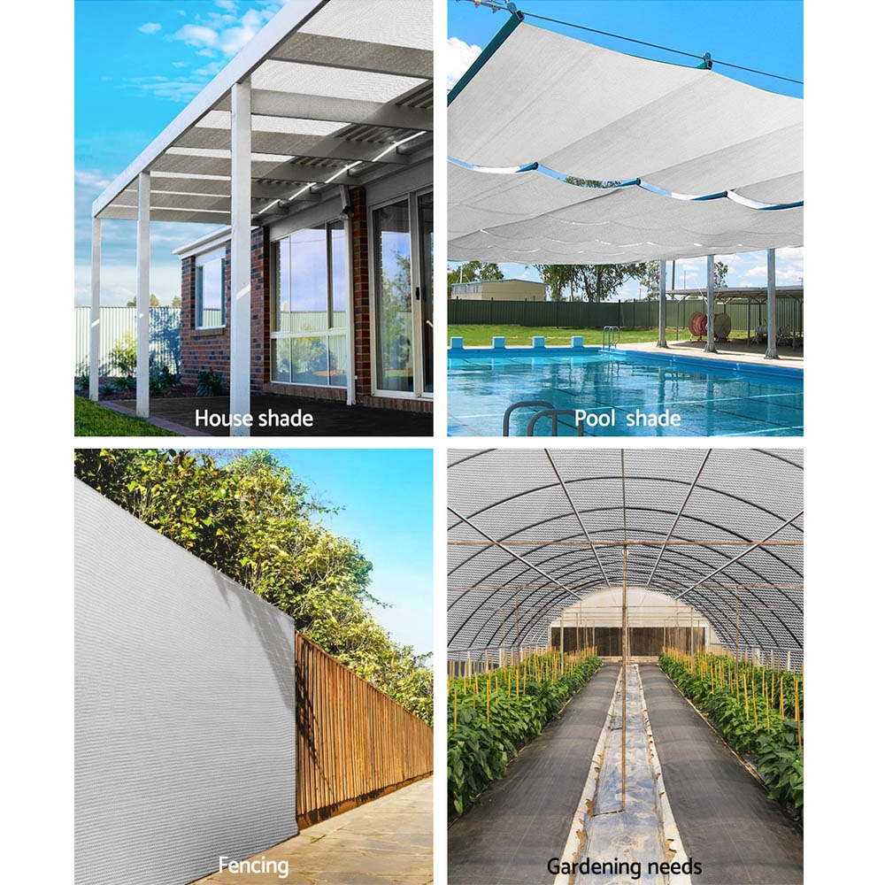 Instahut 30% Shade Cloth 3.66x30m Shadecloth Wide Heavy Duty White โ image 4