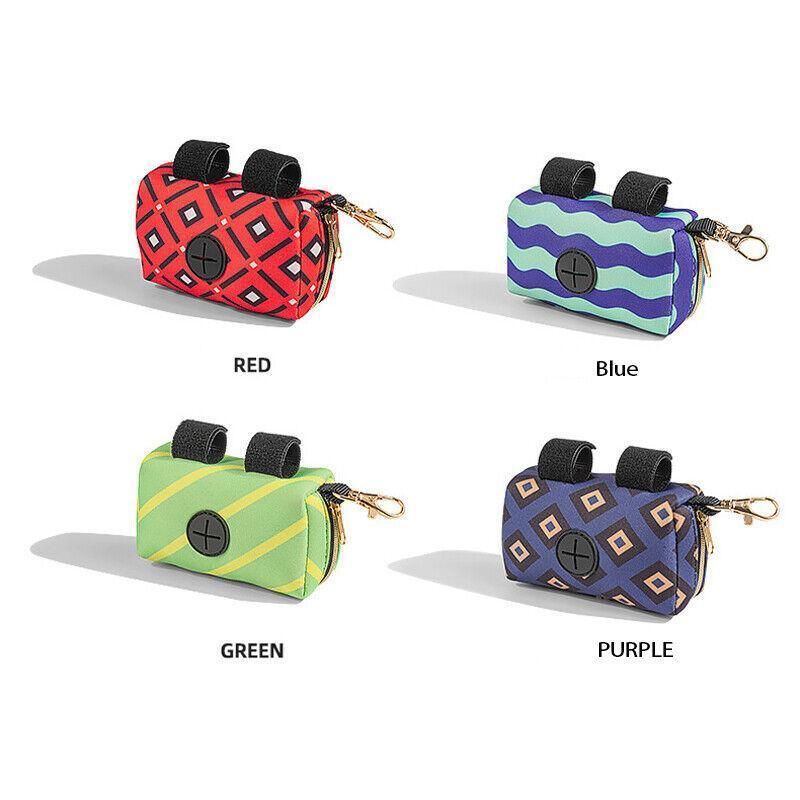 Pet Pouch Dog Poop Bag Container Dispenser Puppy Pick-Up Poo Waste Bags Holder - Purple — image 5