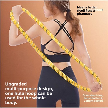 Pink Weighted Soft Spring Hula Hoop with Silent Alloy Interior and Polyester Wrap for Home Gym Full Body Fitness and Abdominal Training Solution โ image 3