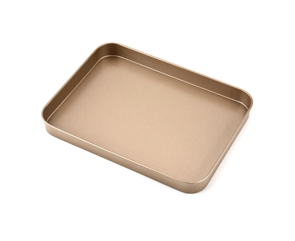 Non-stick Rectangular Cake Pan Baking Oven Tray Dish Mold Bakeware Kitchen Tool-Golden — image 6