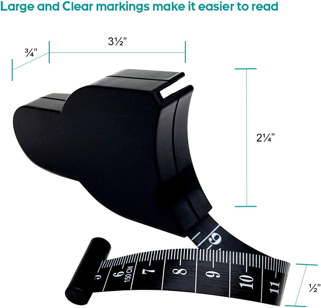 Tape measure for body measurements - Self-locking body tape measure with push button and retraction Precise waist chest hips thighs arms Ideal fitness at home — image 6