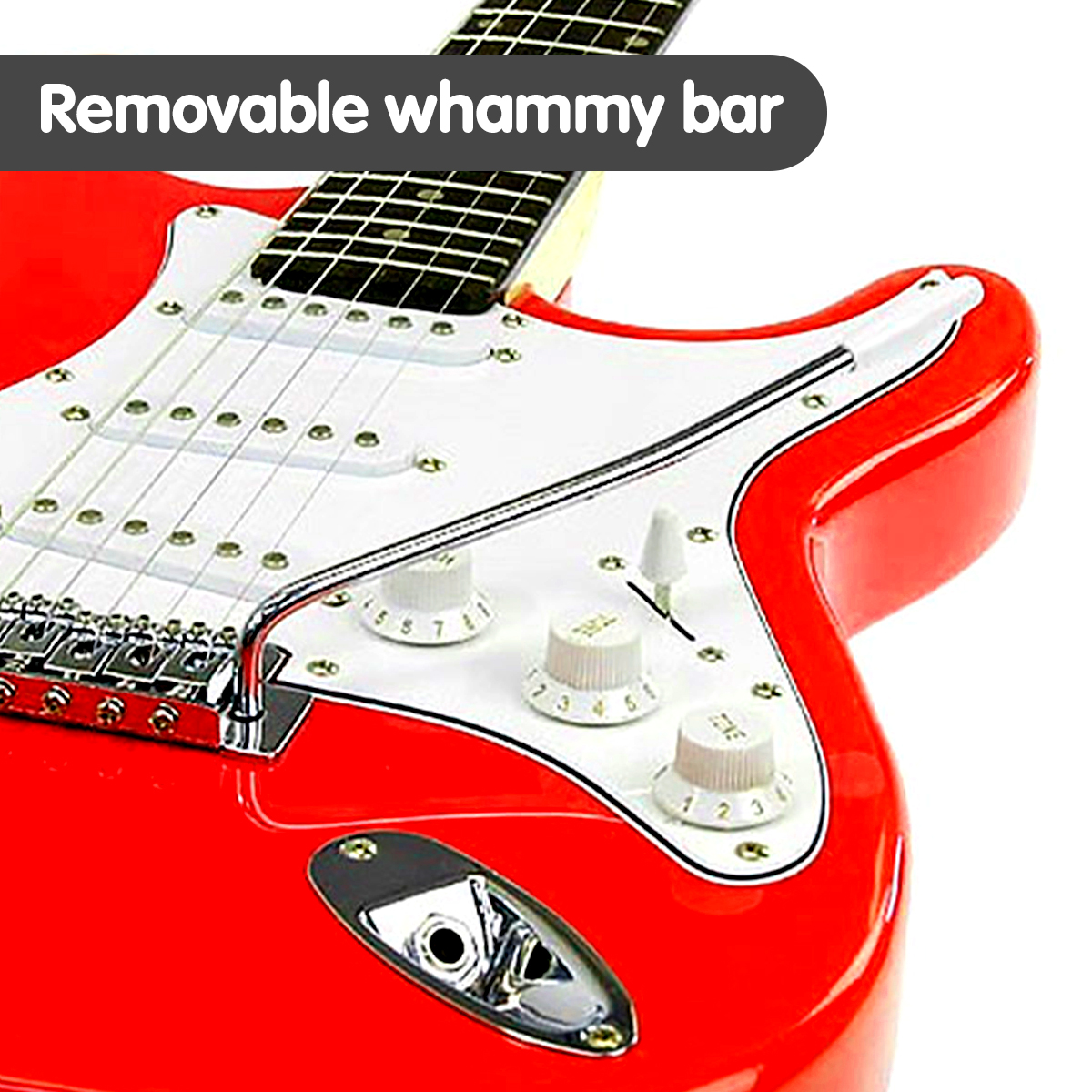 Karrera 39in Electric Guitar - Red — image 5
