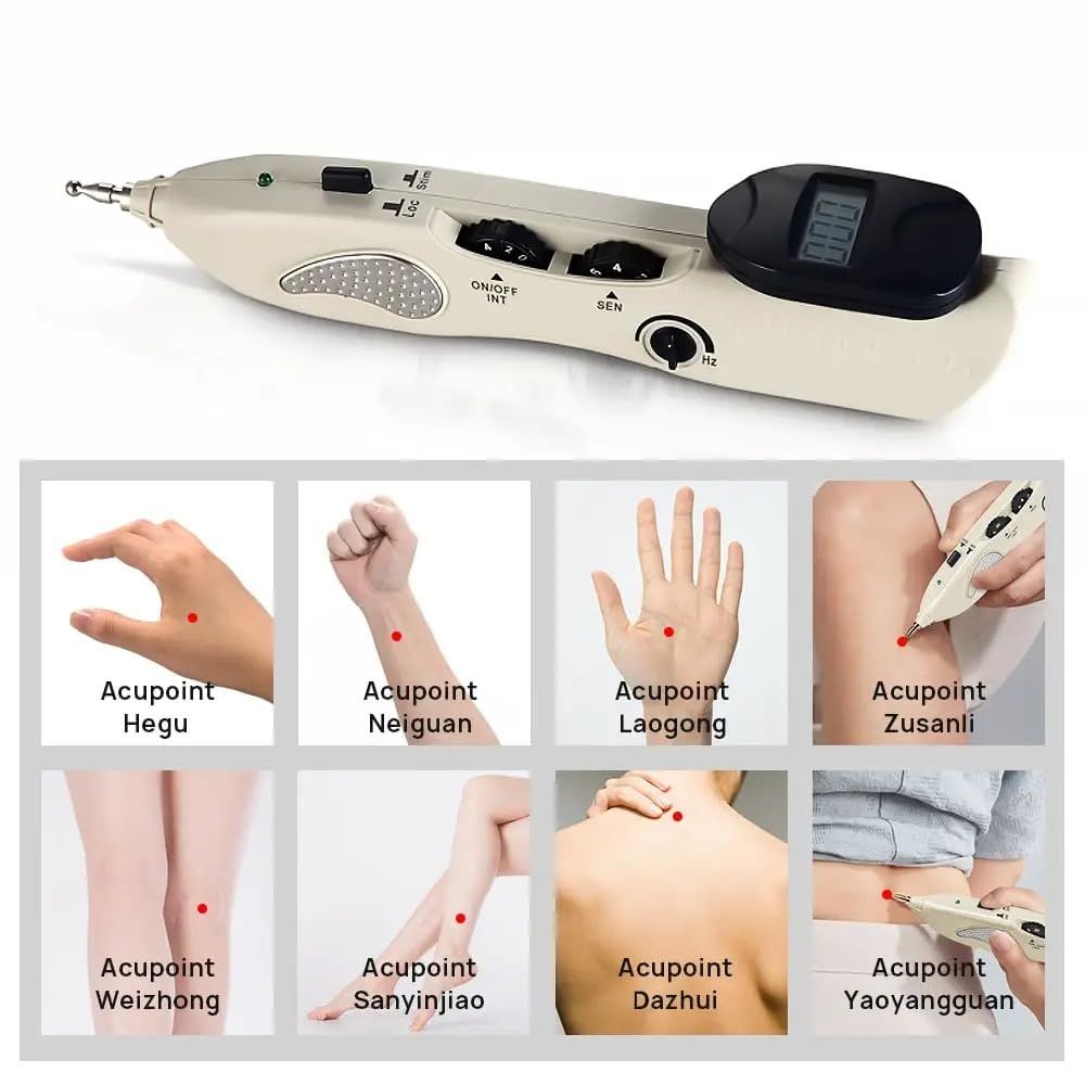 Electronic Acupuncture Pen Pain Relief Therapy Meridian Pen Find Acupoints Automatically Massage Heads Rechargeable โ image 3